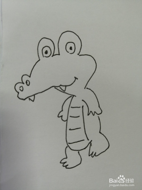 简笔画小鳄鱼怎么画