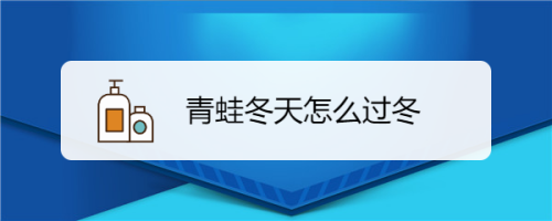 青蛙冬天怎么过冬