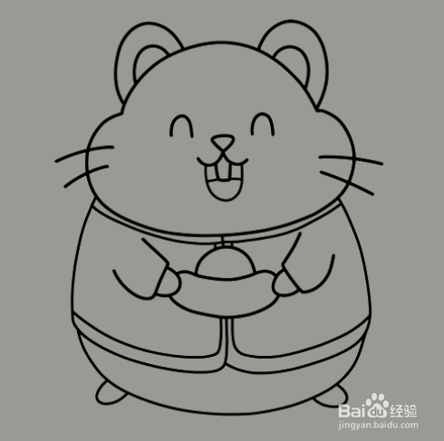 如何手工画卡通老鼠的简笔画?