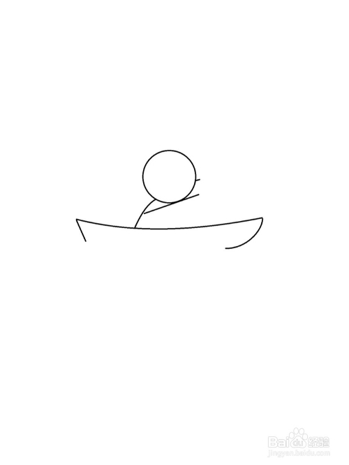 划船小人儿的简单画法