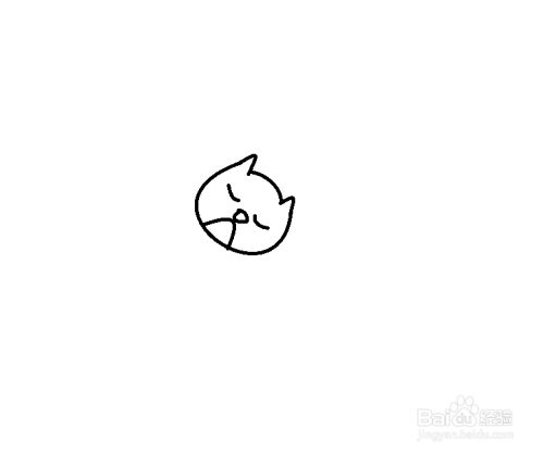 打哈欠的猫怎么画