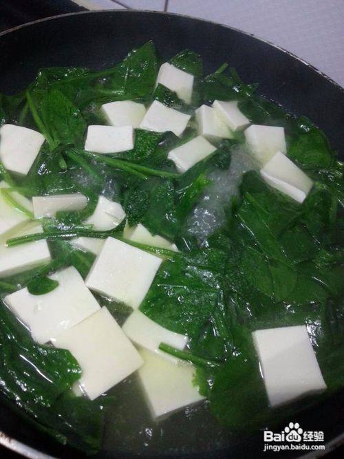 豆腐菠菜清汤