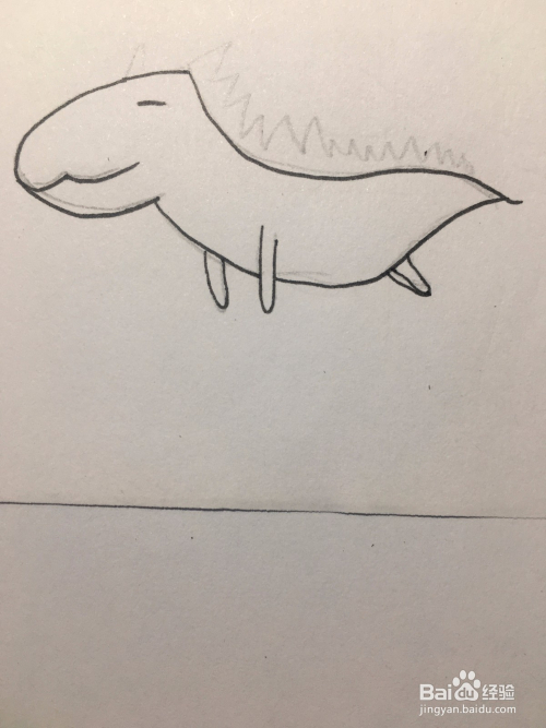 卡通恐龙的画法 儿童画教程 画一只可爱的恐龙