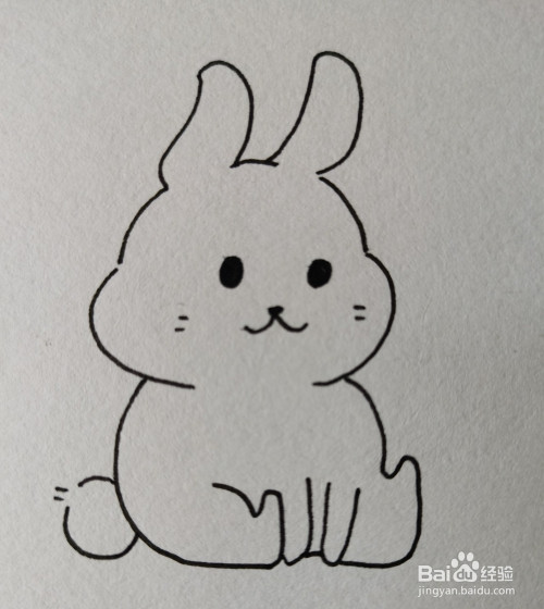 怎样画简笔画——可爱小兔子