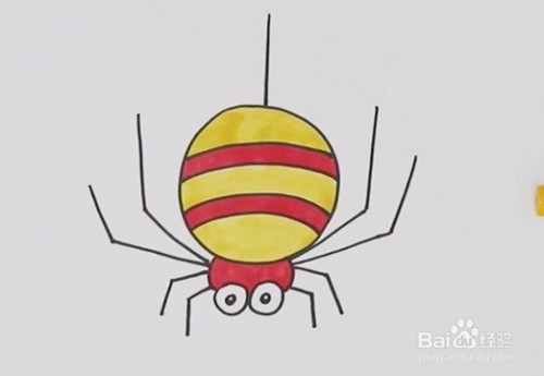 简笔画系列-怎么画蜘蛛简笔画
