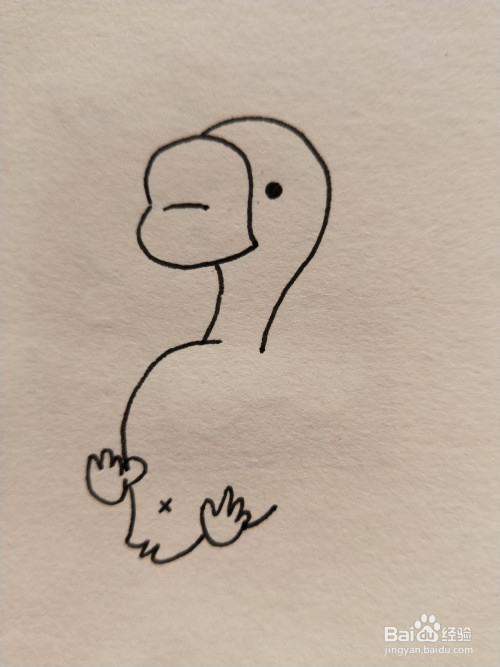 怎样画简笔画——"葛优躺"的大白鹅