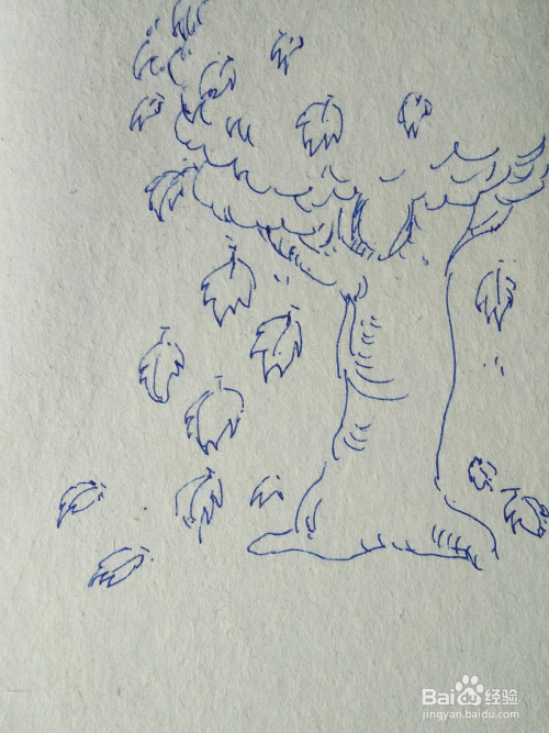 怎么画秋天的大树