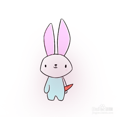 如何手工画可爱的兔子简笔画?