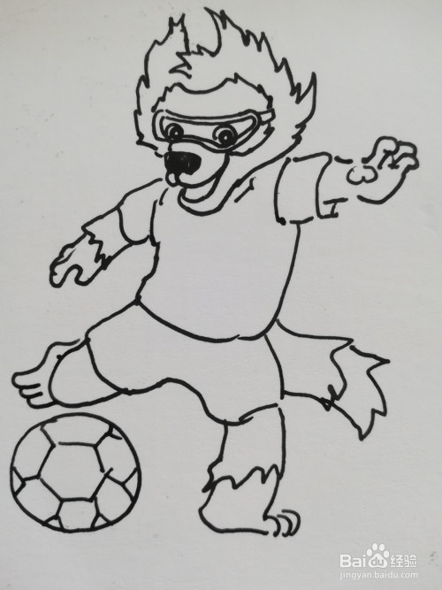 足球吉祥物设计简笔画