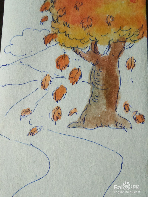 怎么画秋天的大树