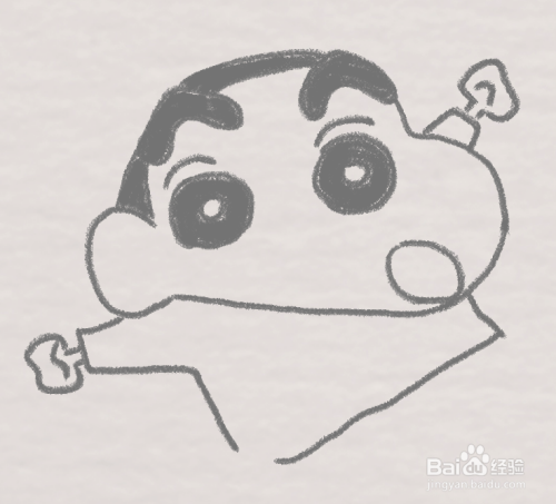 蜡笔小新和小白怎么画