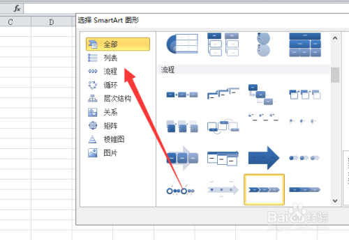 excel怎么画v形流程图