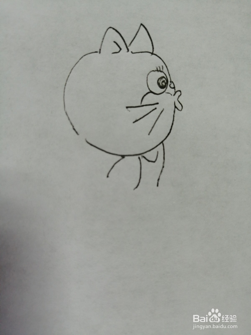 可爱的大脸猫咪怎么画