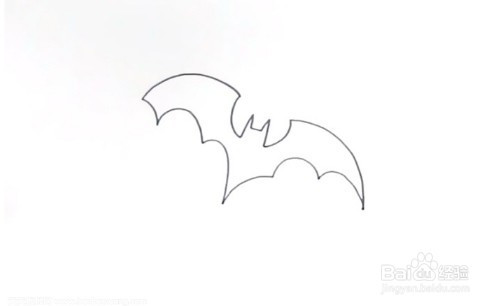 简笔画系列-万圣节黑色蝙蝠简笔画