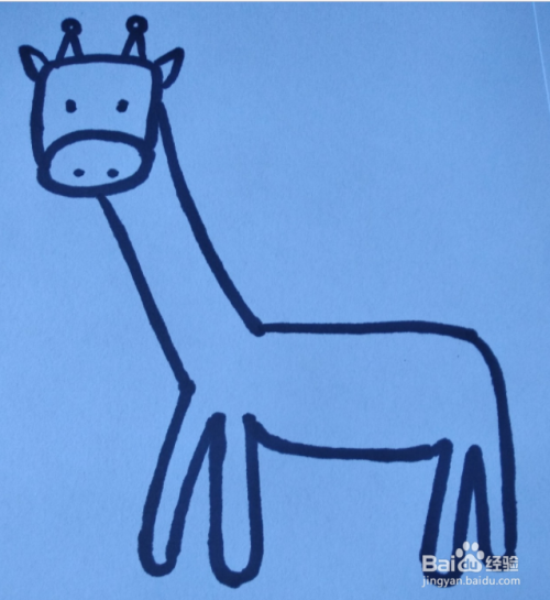 怎么画超简单长颈鹿的儿童画?