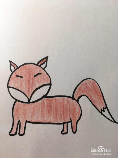 简笔画狐狸的画法