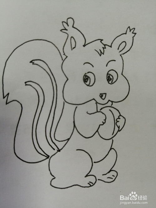 今天,小编和小朋友们一起来学习可爱的小松鼠的画法.