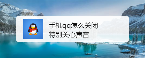 有些小伙伴想要关掉qq上的特别关心声音,想要让它跟随声音设置,那么