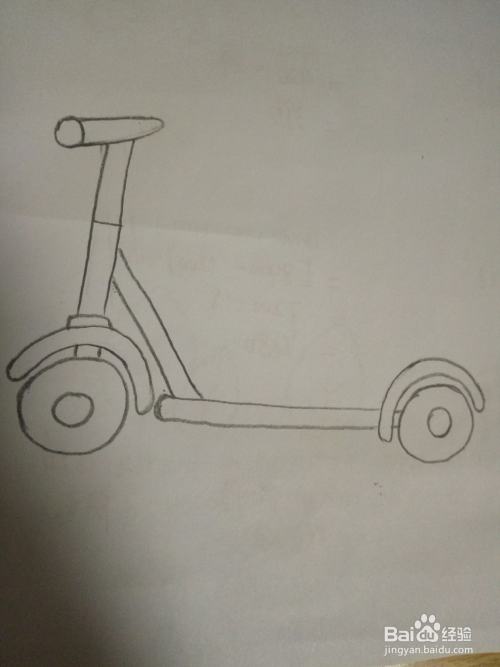 儿童简笔画之滑板车