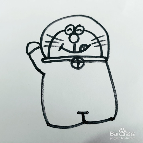 如何教孩子画哆啦a梦机器猫简笔画呢?