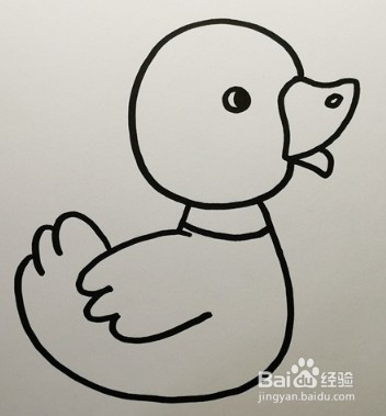 简笔画系列-幼儿鸭子简笔画步骤