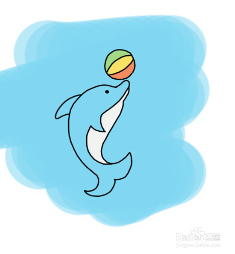 怎么画海豚简笔画