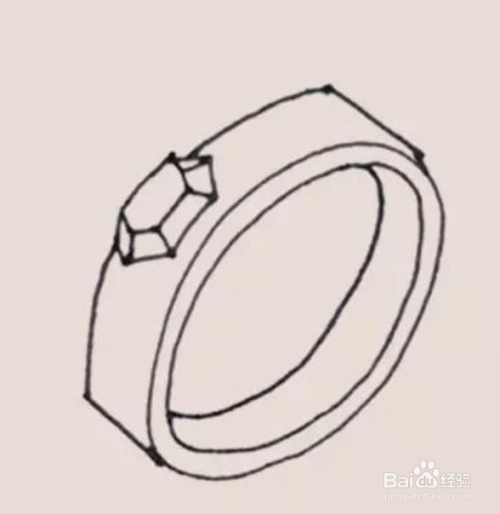 如何画一个戒指