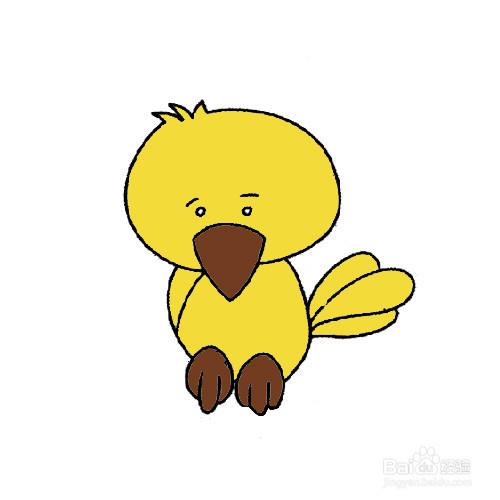 刚孵化的黄鹂简笔画