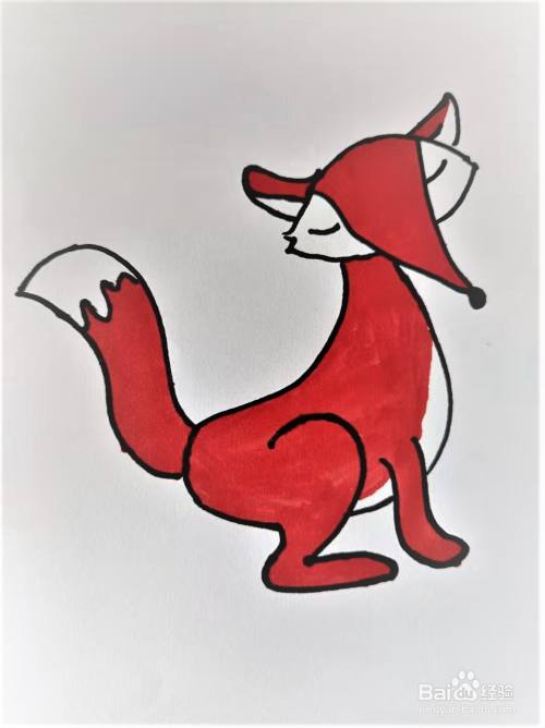 小狐狸机灵可爱,那么它的简笔画可以怎么画呢?跟随经验,一起画起来吧!