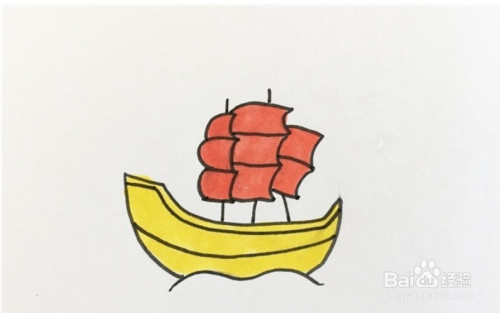 简笔画教程-好看的帆船画法