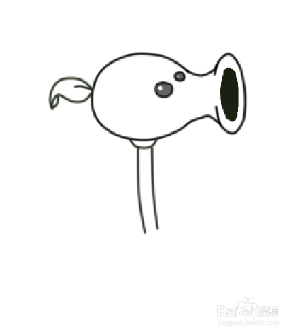 豌豆射手简笔画怎么画
