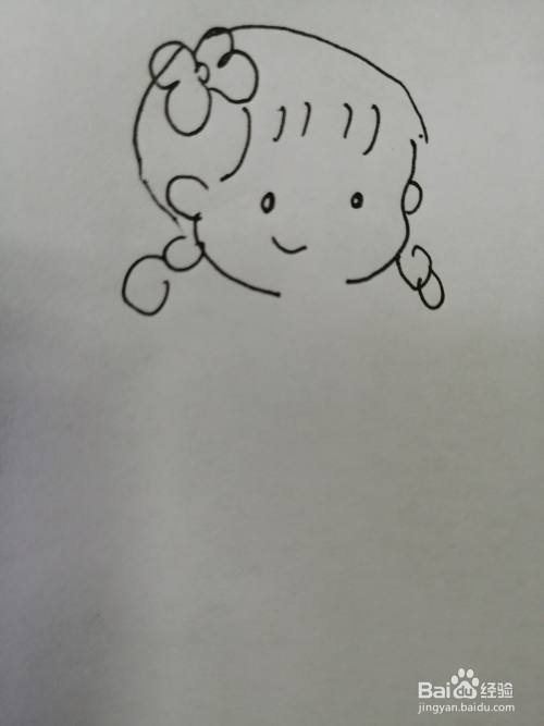 可爱的小女孩怎么画