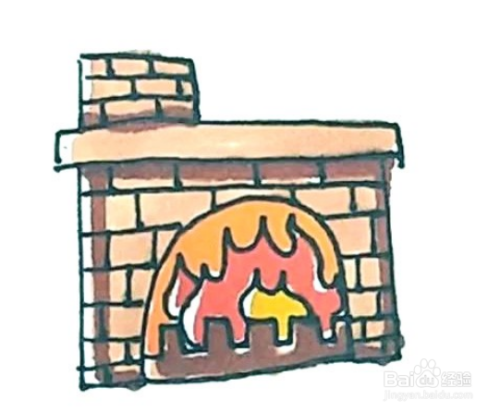 冬天的简笔画之壁炉,还记得小时候家里的冬天烧的炉子么