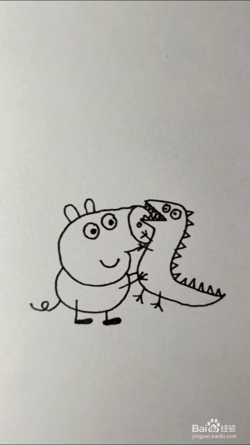 乔治和恐龙先生的简笔画如何画?