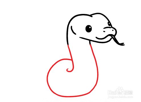 如何画一条可爱的蛇