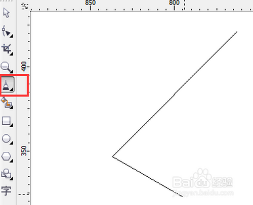 coreldraw 中直线的绘制