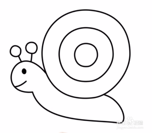 法/步骤 1 画一个圆形 2 再画一个稍大地圆 3 再画一个大圆 4 画蜗牛