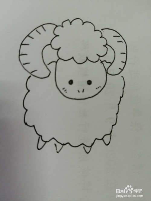 小绵羊很可爱温柔,下面,一起来看下简笔画可爱的小绵羊的画法.