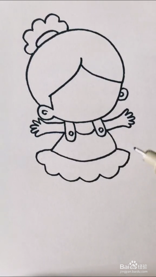 小女孩的简笔画怎么画?