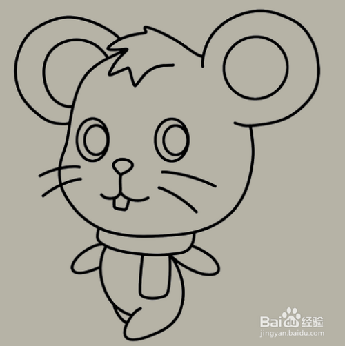如何画可爱的小老鼠简笔画?