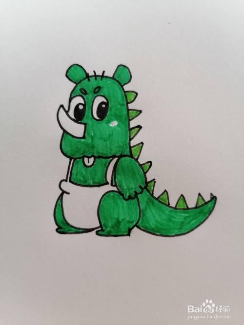 小恐龙怎么画