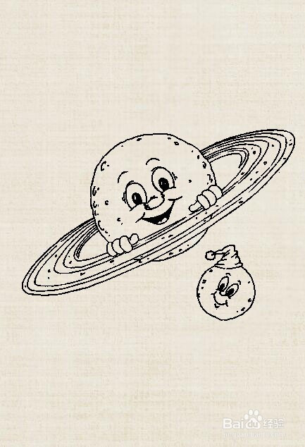 宇宙图片简笔画怎么画?