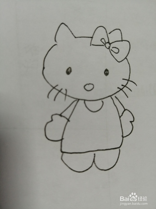 凯蒂猫超级可爱,下面,一起来看下简笔画可爱的凯蒂猫的画法.