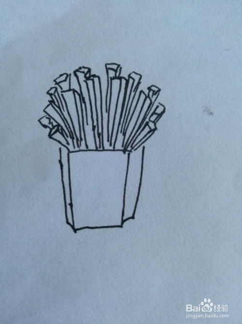 怎么画简单的薯条简笔画