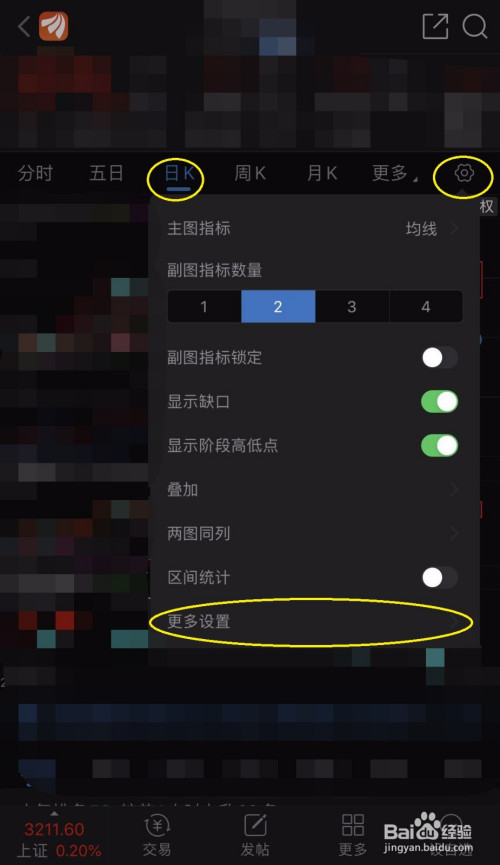 东方财富app如何设置k线bs点