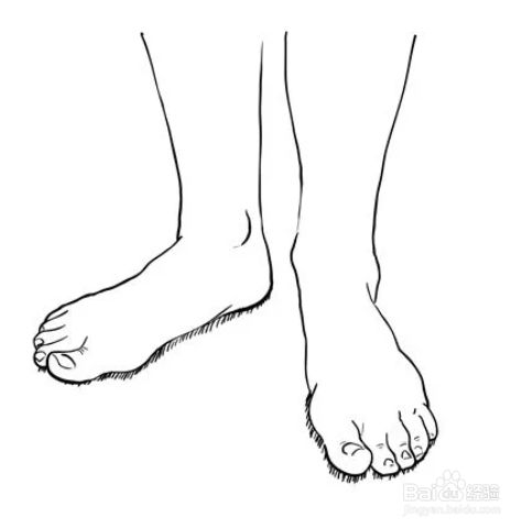 如何画一双脚?