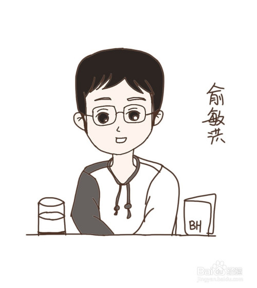 简笔画男孩:参考俞敏洪的图画简笔画