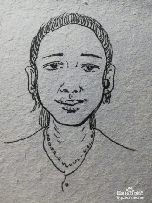 下面和大家分享画女士的正面肖像绘画步骤,希望大家喜欢