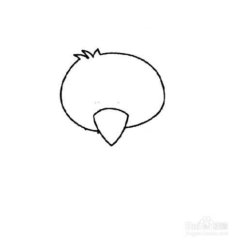 刚孵化的黄鹂简笔画