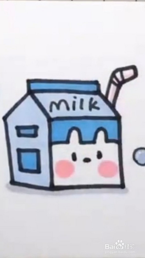 怎么画牛奶简笔画